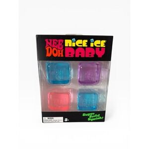 Needoh Nice Ice Baby New Sealed 4 Pack 1.25" Sensory Squish Cubes Schylling